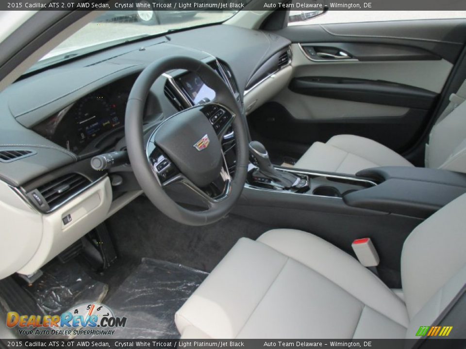 Light Platinum/Jet Black Interior - 2015 Cadillac ATS 2.0T AWD Sedan Photo #5