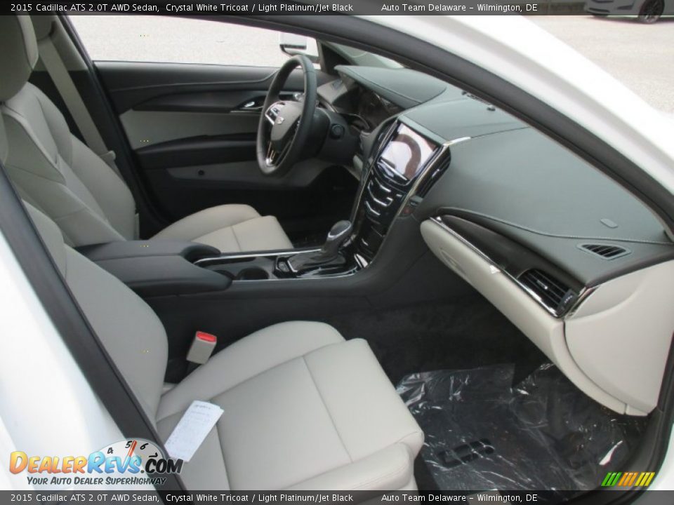 2015 Cadillac ATS 2.0T AWD Sedan Crystal White Tricoat / Light Platinum/Jet Black Photo #9