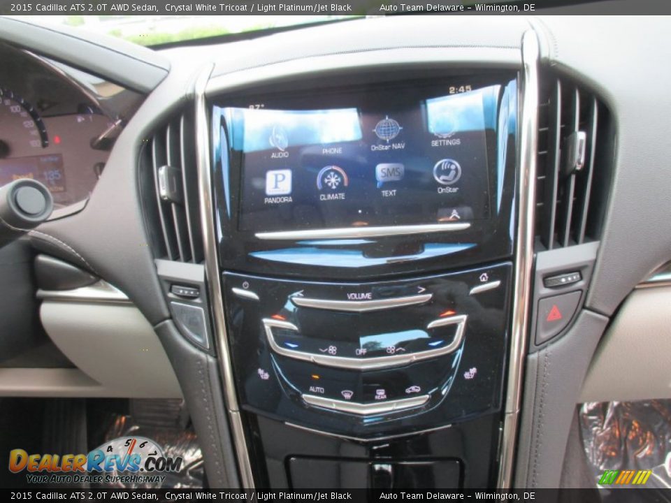 2015 Cadillac ATS 2.0T AWD Sedan Crystal White Tricoat / Light Platinum/Jet Black Photo #11