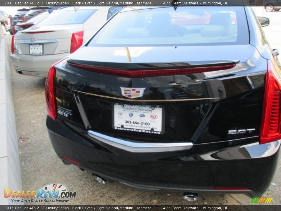 2015 Cadillac ATS 2.0T Luxury Sedan Black Raven / Light Neutral/Medium Cashmere Photo #3
