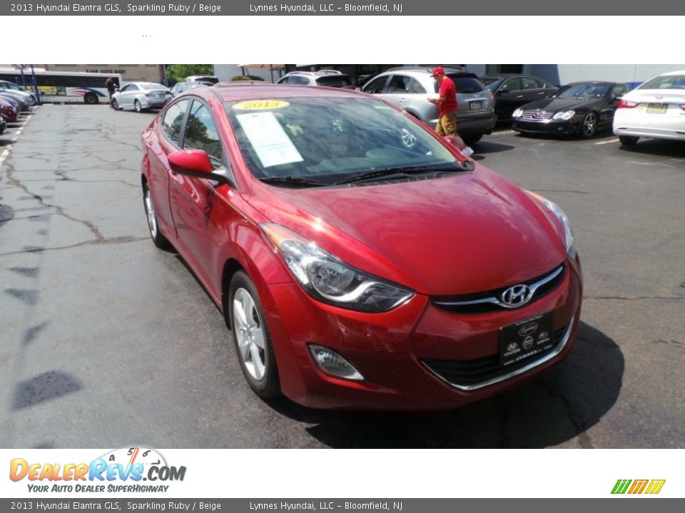 2013 Hyundai Elantra GLS Sparkling Ruby / Beige Photo #1