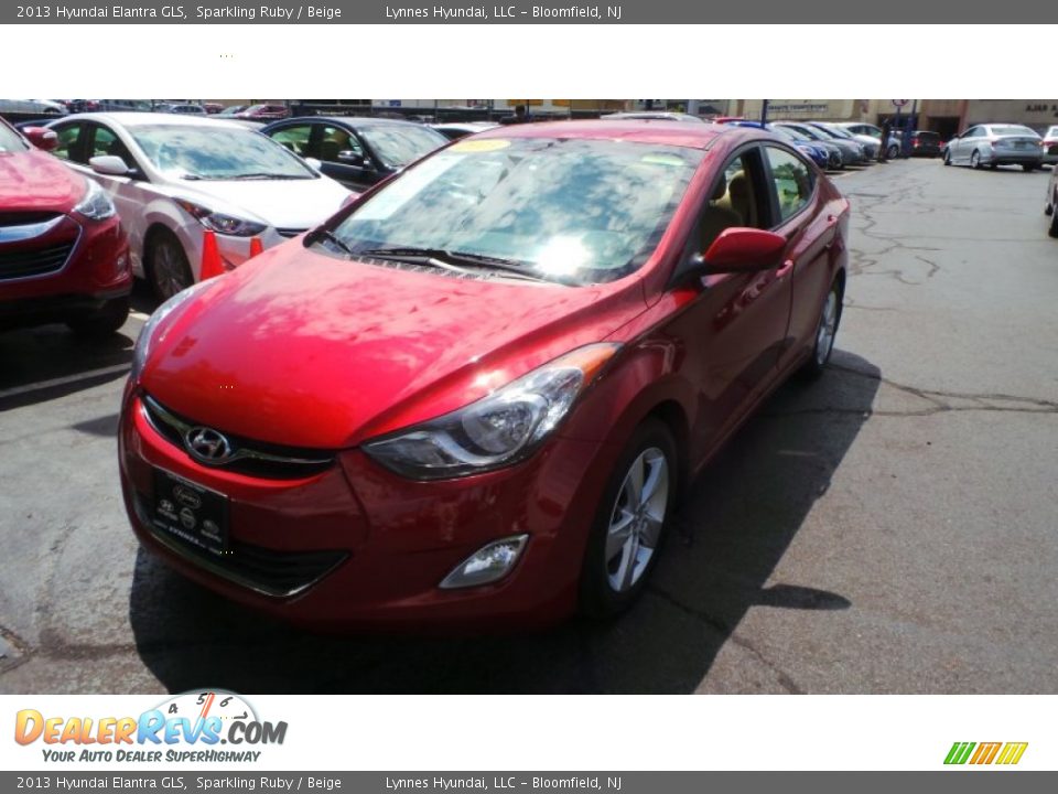 2013 Hyundai Elantra GLS Sparkling Ruby / Beige Photo #3