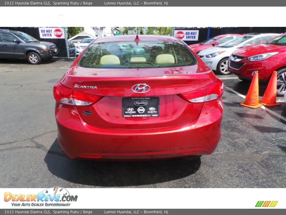 2013 Hyundai Elantra GLS Sparkling Ruby / Beige Photo #5