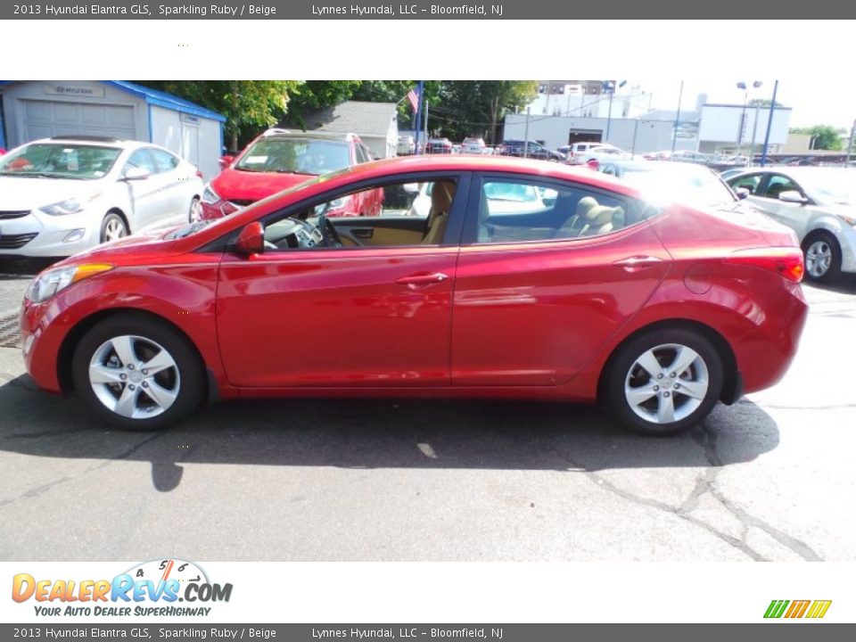2013 Hyundai Elantra GLS Sparkling Ruby / Beige Photo #7