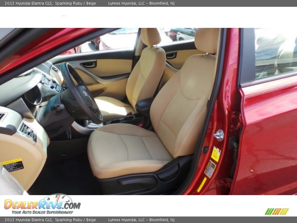 2013 Hyundai Elantra GLS Sparkling Ruby / Beige Photo #9