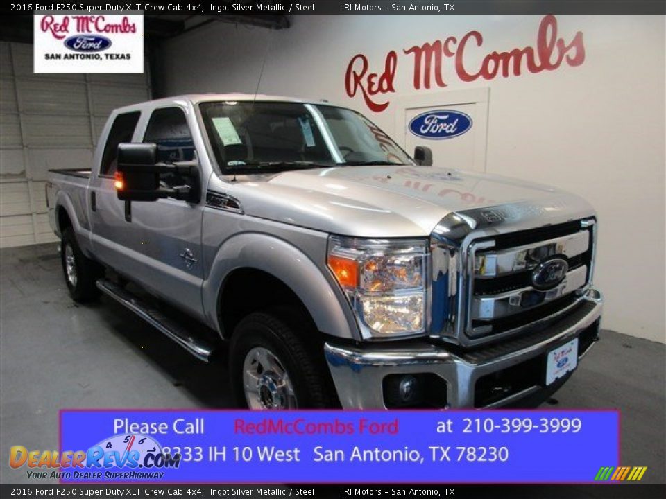 2016 Ford F250 Super Duty XLT Crew Cab 4x4 Ingot Silver Metallic / Steel Photo #1