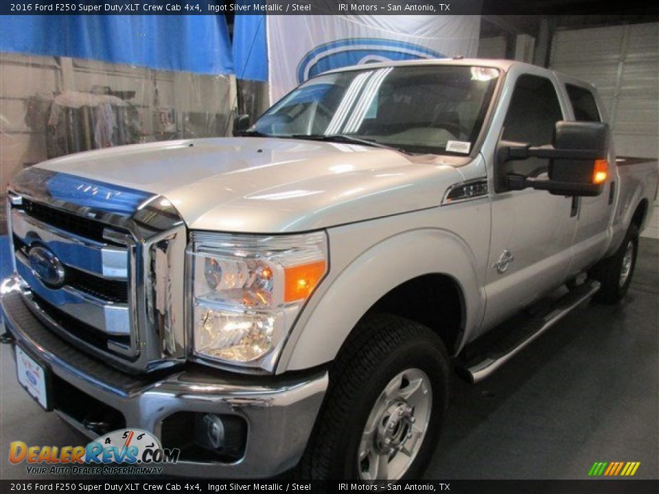2016 Ford F250 Super Duty XLT Crew Cab 4x4 Ingot Silver Metallic / Steel Photo #3