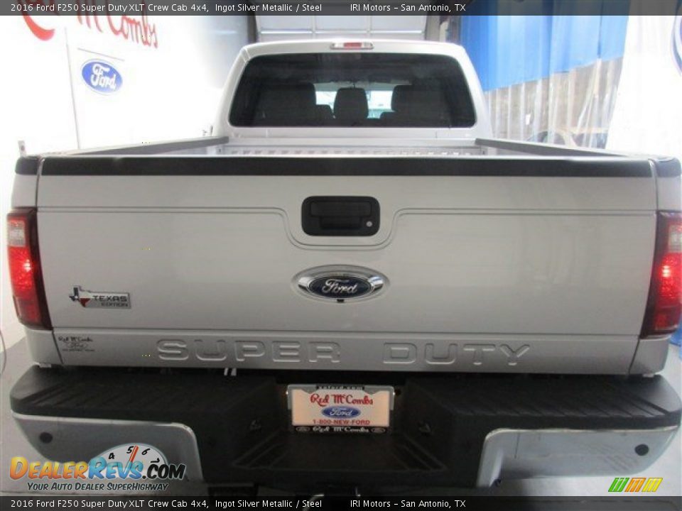 2016 Ford F250 Super Duty XLT Crew Cab 4x4 Ingot Silver Metallic / Steel Photo #7