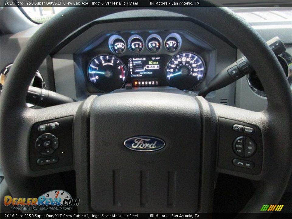 2016 Ford F250 Super Duty XLT Crew Cab 4x4 Ingot Silver Metallic / Steel Photo #19