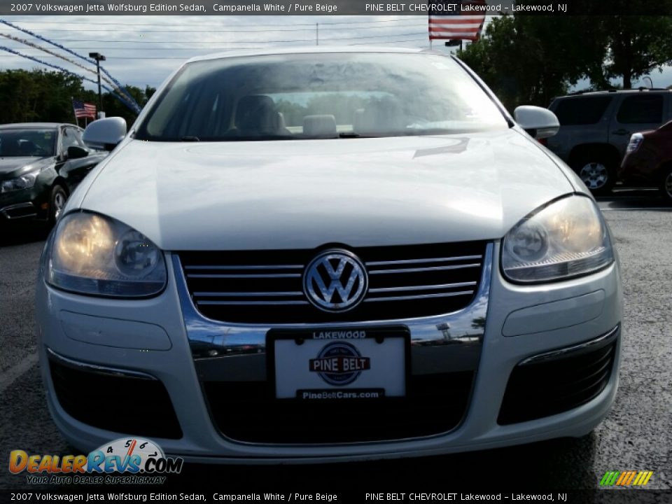2007 Volkswagen Jetta Wolfsburg Edition Sedan Campanella White / Pure Beige Photo #2
