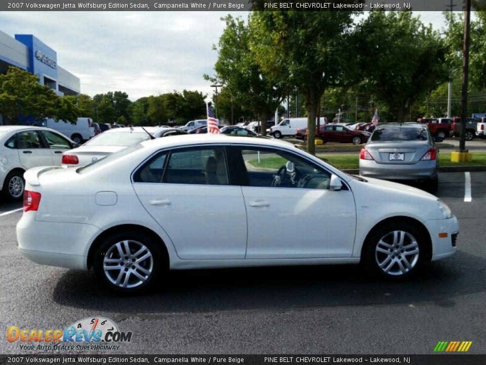 2007 Volkswagen Jetta Wolfsburg Edition Sedan Campanella White / Pure Beige Photo #5