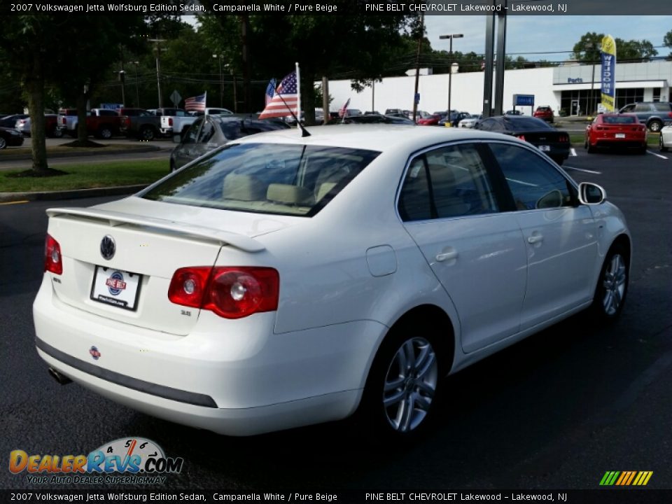 2007 Volkswagen Jetta Wolfsburg Edition Sedan Campanella White / Pure Beige Photo #7