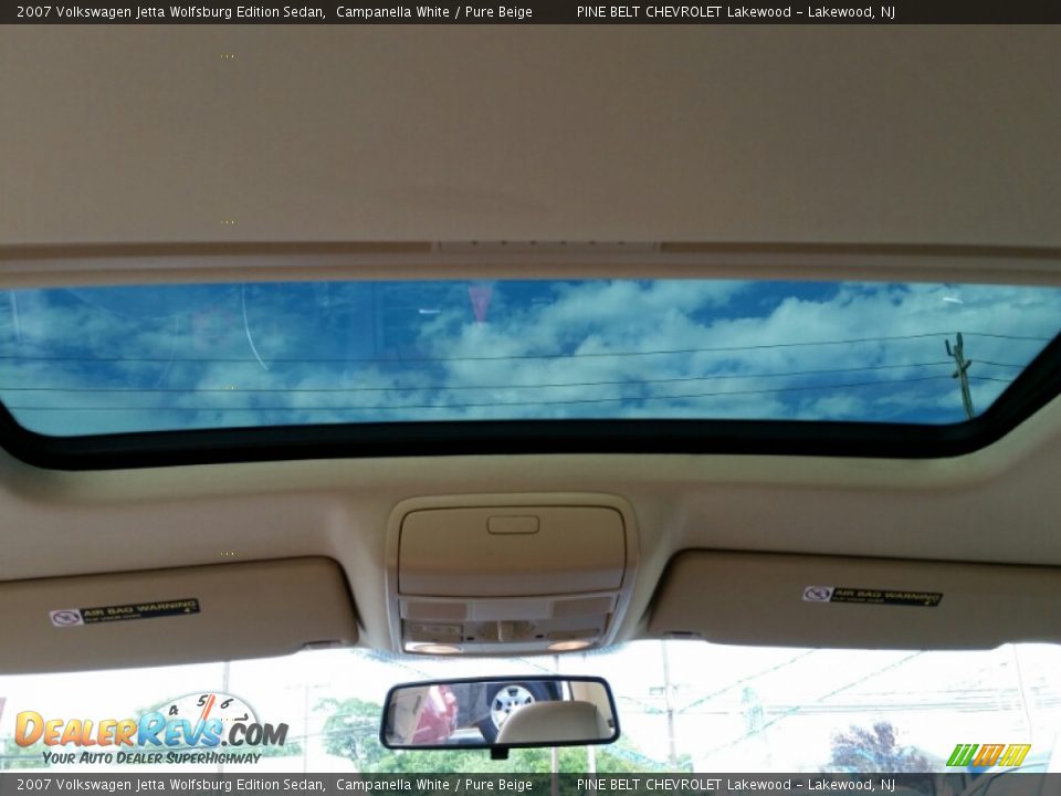2007 Volkswagen Jetta Wolfsburg Edition Sedan Campanella White / Pure Beige Photo #12