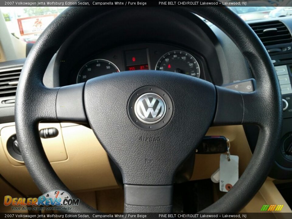 2007 Volkswagen Jetta Wolfsburg Edition Sedan Campanella White / Pure Beige Photo #14