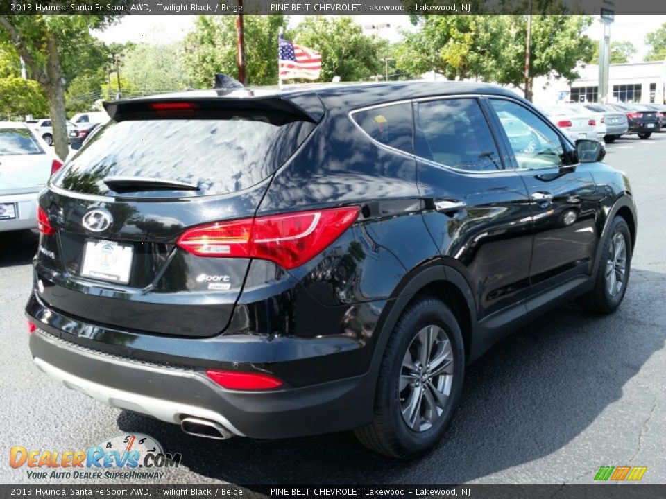 2013 Hyundai Santa Fe Sport AWD Twilight Black / Beige Photo #7