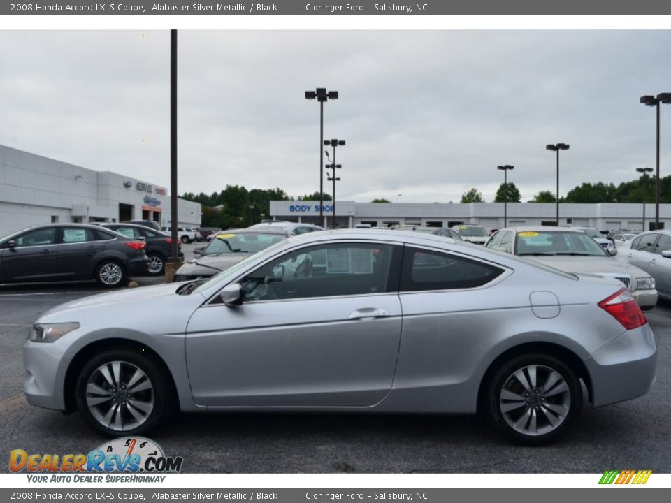 2008 Honda Accord LX-S Coupe Alabaster Silver Metallic / Black Photo #6
