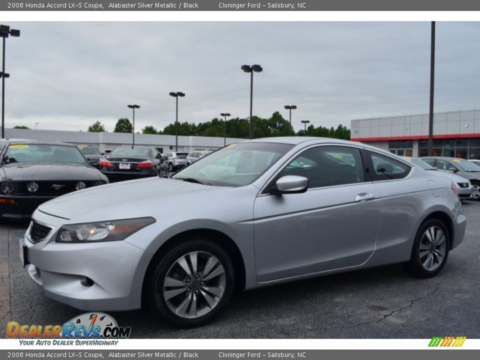 2008 Honda Accord LX-S Coupe Alabaster Silver Metallic / Black Photo #7