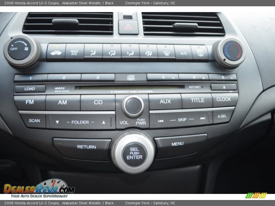2008 Honda Accord LX-S Coupe Alabaster Silver Metallic / Black Photo #15