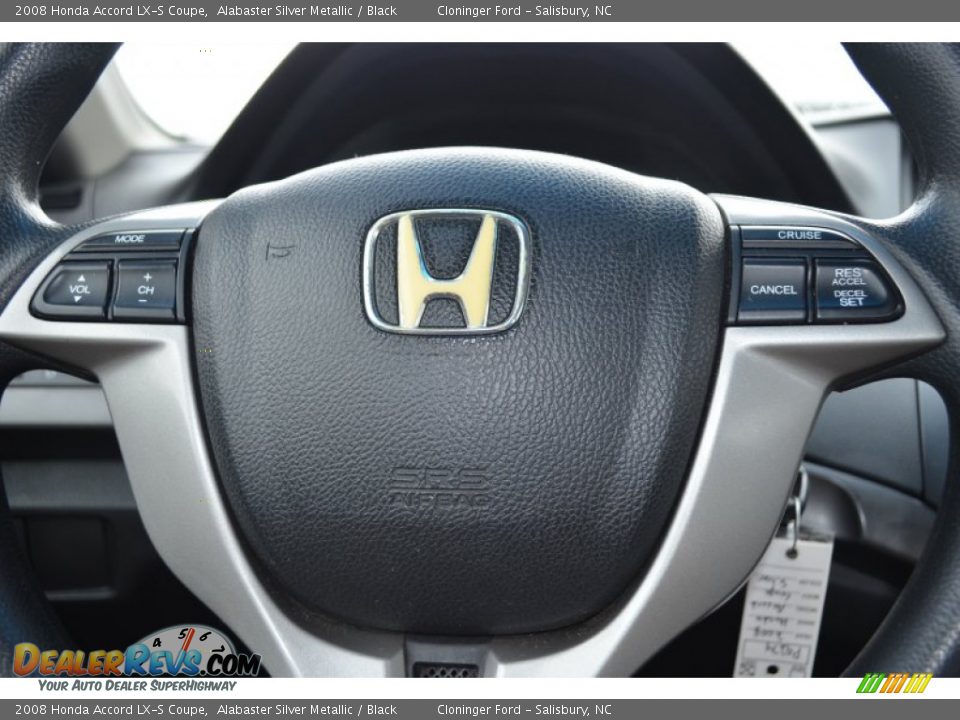 2008 Honda Accord LX-S Coupe Alabaster Silver Metallic / Black Photo #16