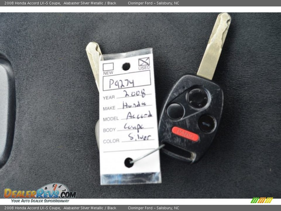 2008 Honda Accord LX-S Coupe Alabaster Silver Metallic / Black Photo #19