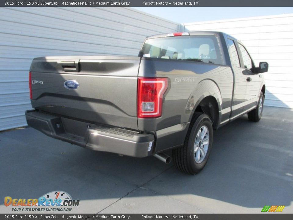 2015 Ford F150 XL SuperCab Magnetic Metallic / Medium Earth Gray Photo #4