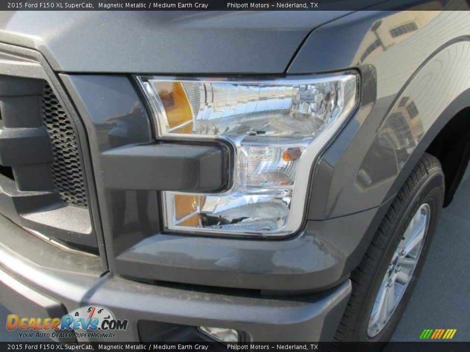 2015 Ford F150 XL SuperCab Magnetic Metallic / Medium Earth Gray Photo #9