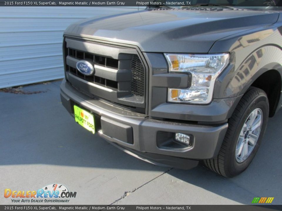 2015 Ford F150 XL SuperCab Magnetic Metallic / Medium Earth Gray Photo #10