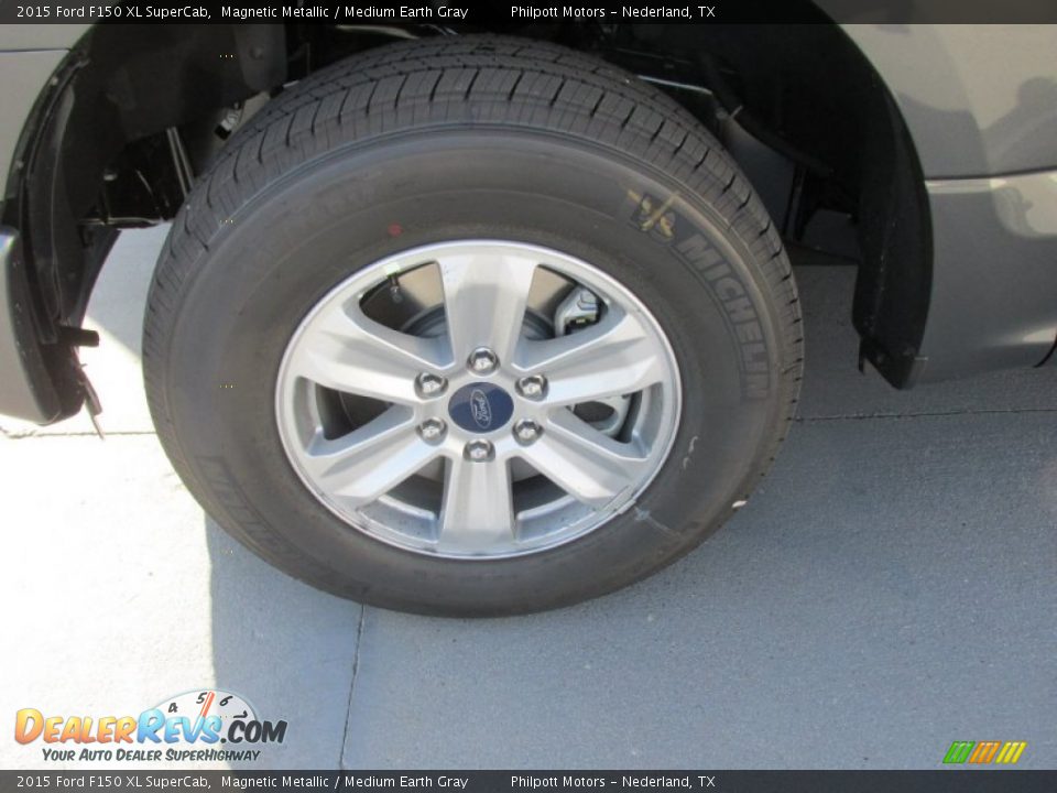 2015 Ford F150 XL SuperCab Magnetic Metallic / Medium Earth Gray Photo #11