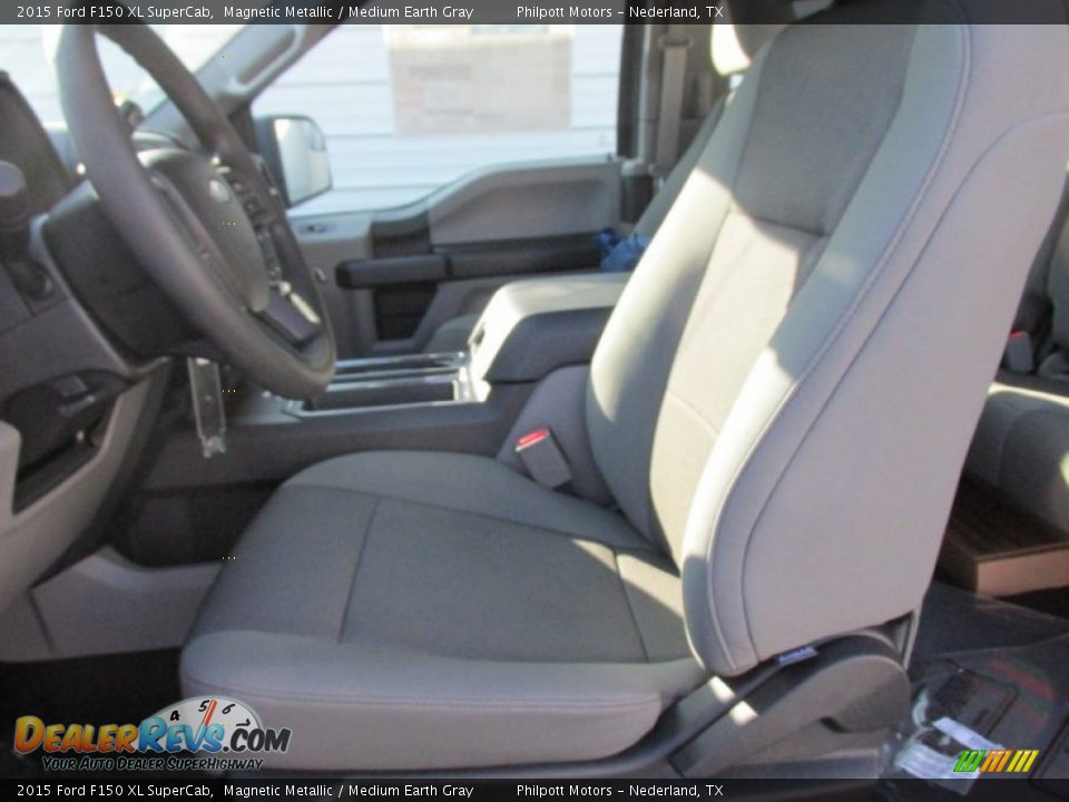 2015 Ford F150 XL SuperCab Magnetic Metallic / Medium Earth Gray Photo #22