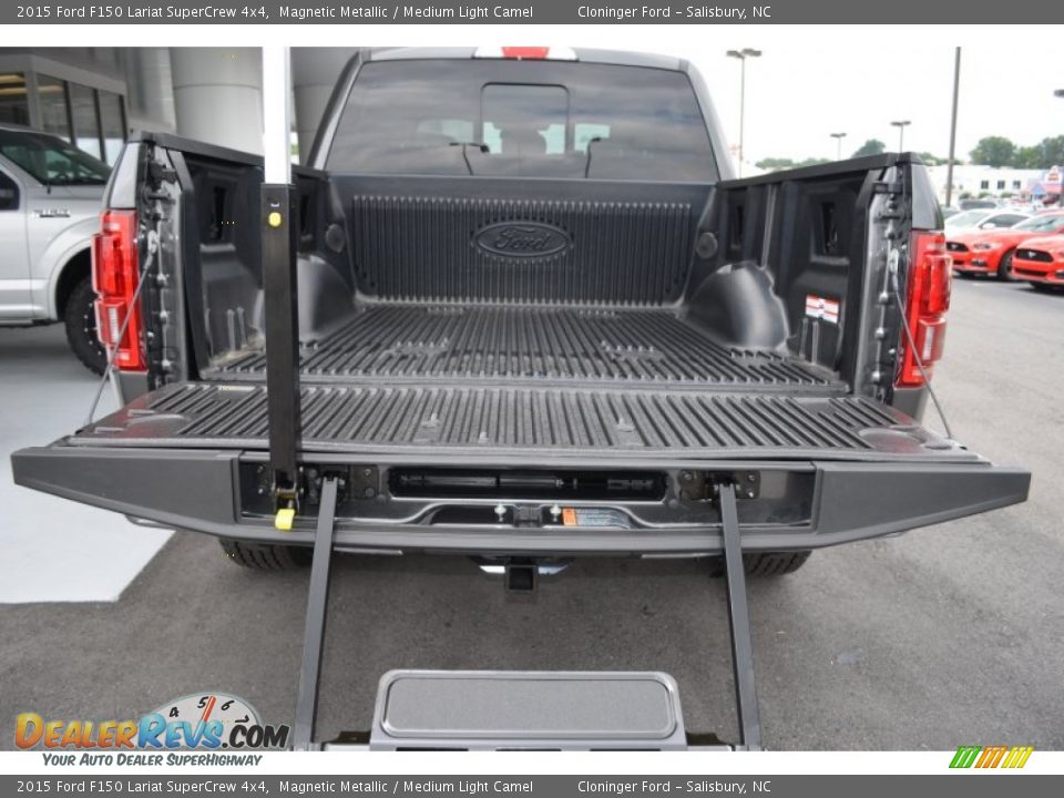 2015 Ford F150 Lariat SuperCrew 4x4 Magnetic Metallic / Medium Light Camel Photo #7