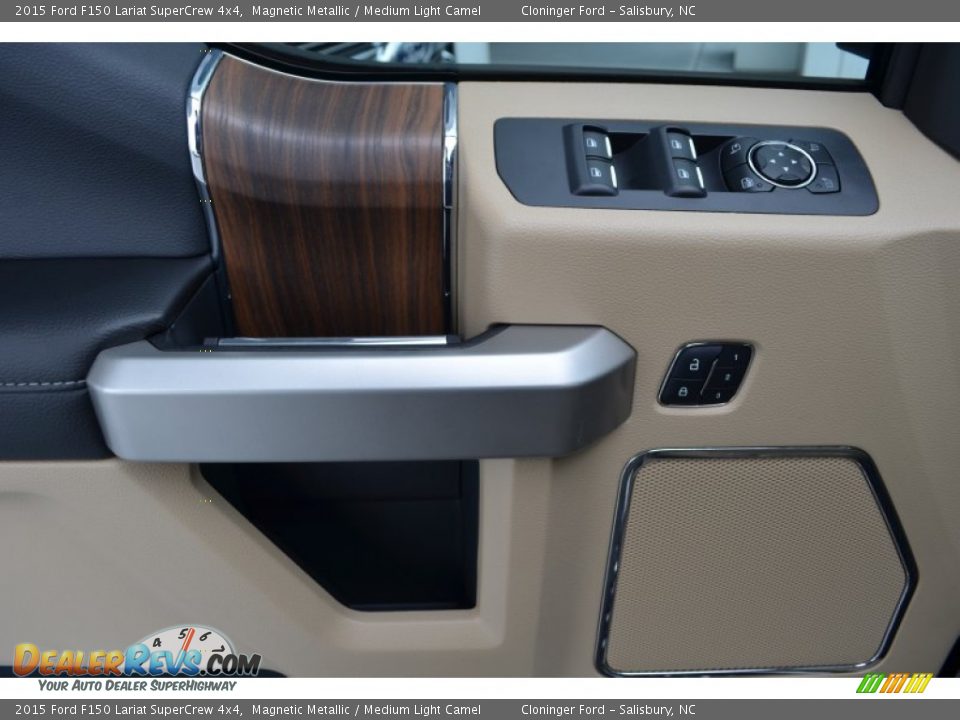 2015 Ford F150 Lariat SuperCrew 4x4 Magnetic Metallic / Medium Light Camel Photo #8