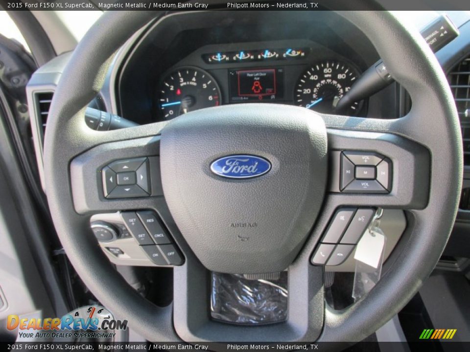 2015 Ford F150 XL SuperCab Magnetic Metallic / Medium Earth Gray Photo #29