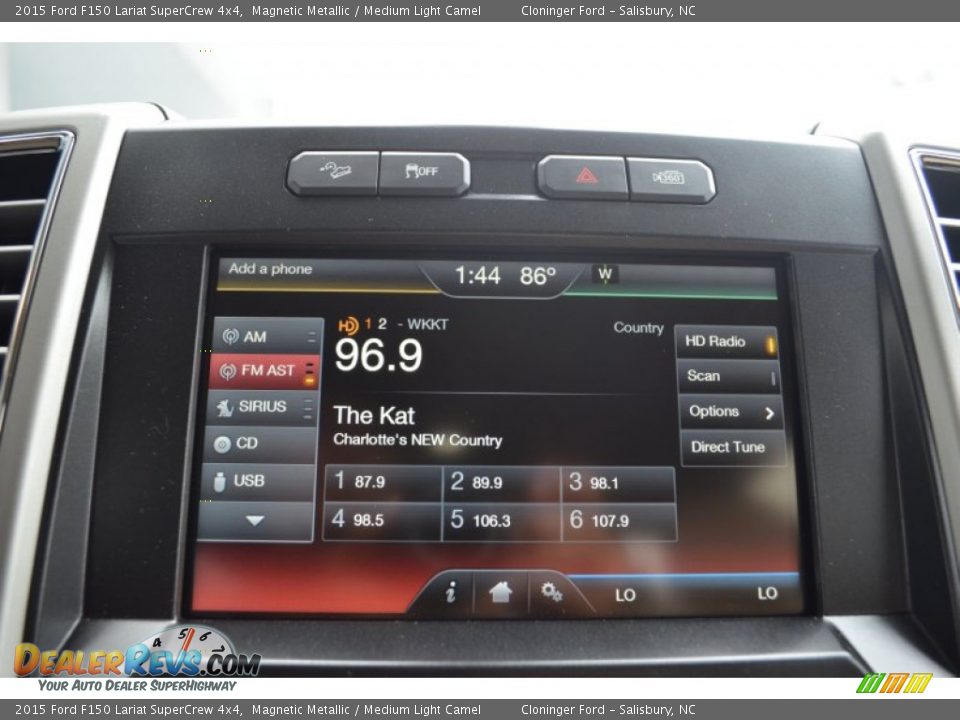 2015 Ford F150 Lariat SuperCrew 4x4 Magnetic Metallic / Medium Light Camel Photo #15
