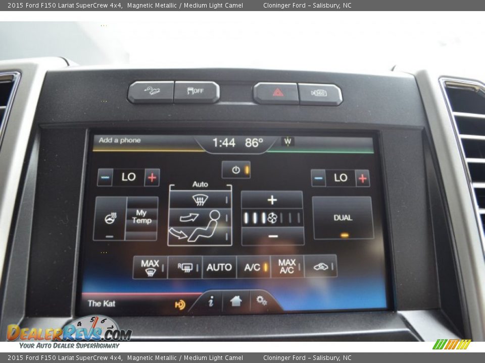 2015 Ford F150 Lariat SuperCrew 4x4 Magnetic Metallic / Medium Light Camel Photo #16