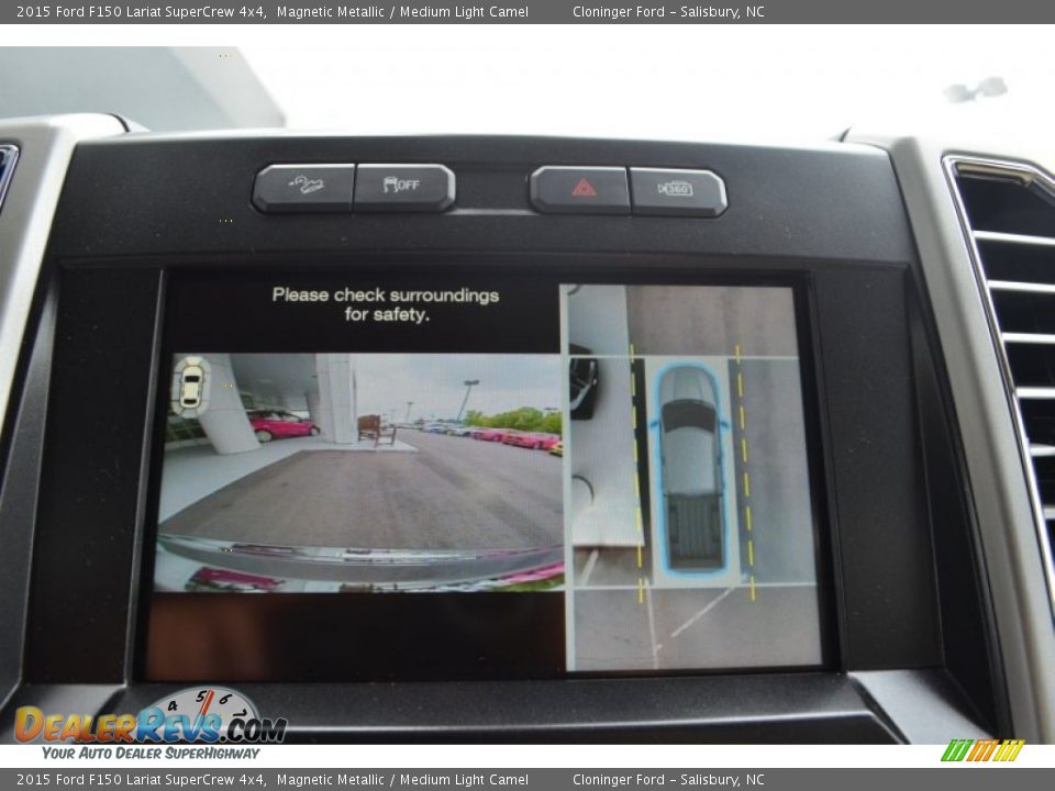 2015 Ford F150 Lariat SuperCrew 4x4 Magnetic Metallic / Medium Light Camel Photo #18