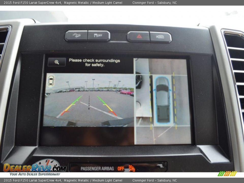 2015 Ford F150 Lariat SuperCrew 4x4 Magnetic Metallic / Medium Light Camel Photo #19