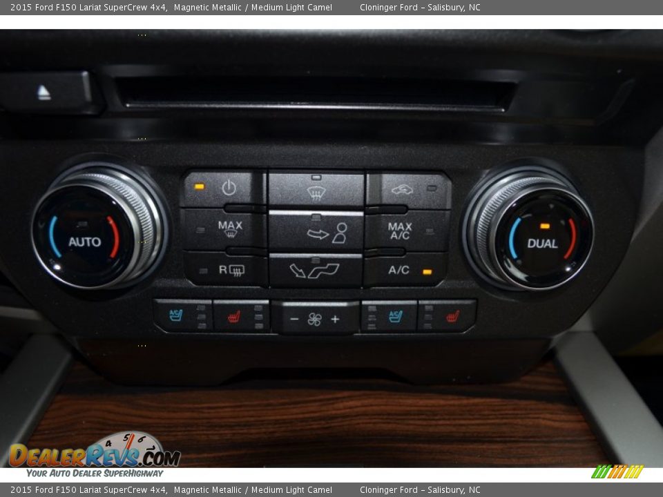 2015 Ford F150 Lariat SuperCrew 4x4 Magnetic Metallic / Medium Light Camel Photo #21