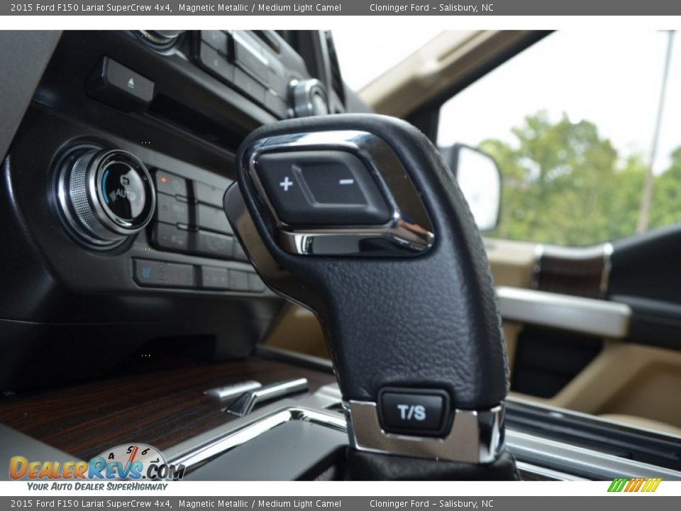 2015 Ford F150 Lariat SuperCrew 4x4 Magnetic Metallic / Medium Light Camel Photo #22