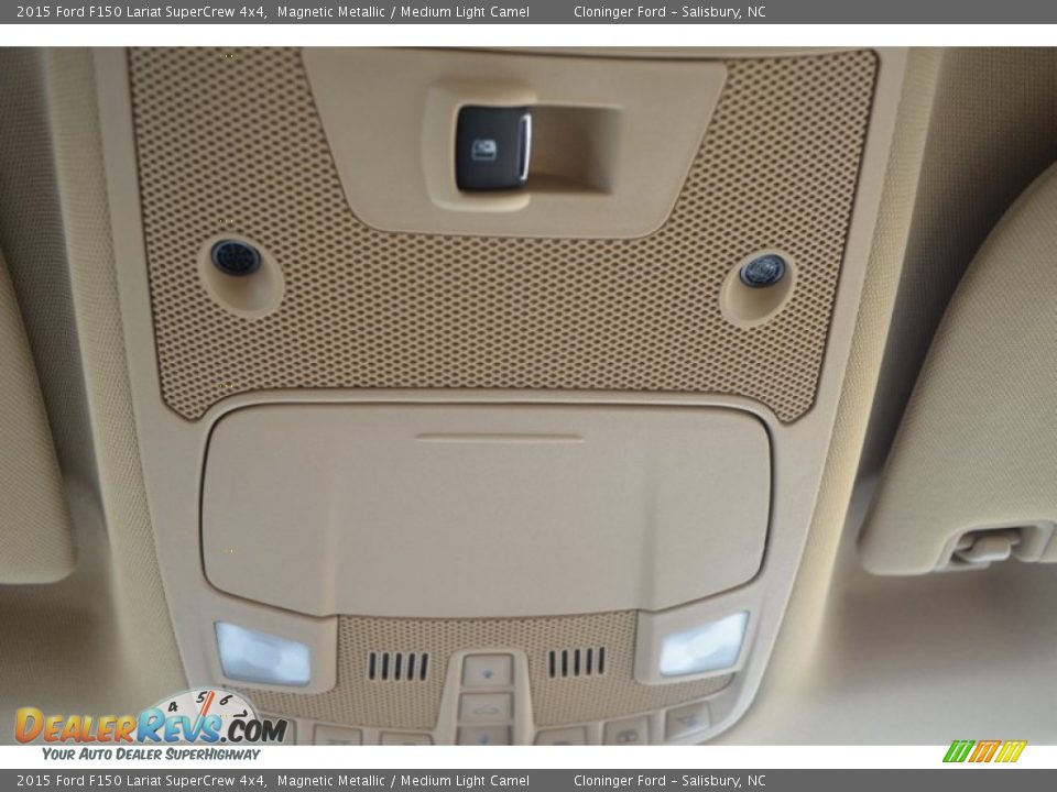 2015 Ford F150 Lariat SuperCrew 4x4 Magnetic Metallic / Medium Light Camel Photo #23