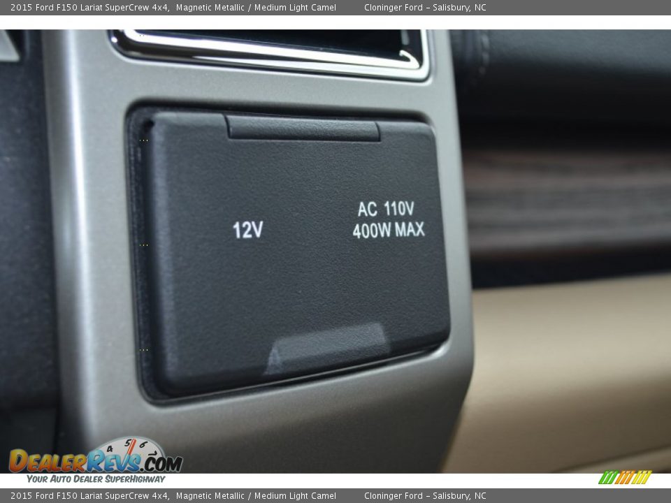 2015 Ford F150 Lariat SuperCrew 4x4 Magnetic Metallic / Medium Light Camel Photo #26
