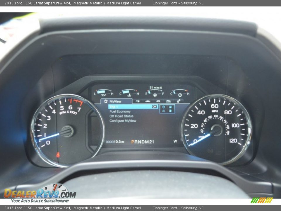 2015 Ford F150 Lariat SuperCrew 4x4 Magnetic Metallic / Medium Light Camel Photo #28