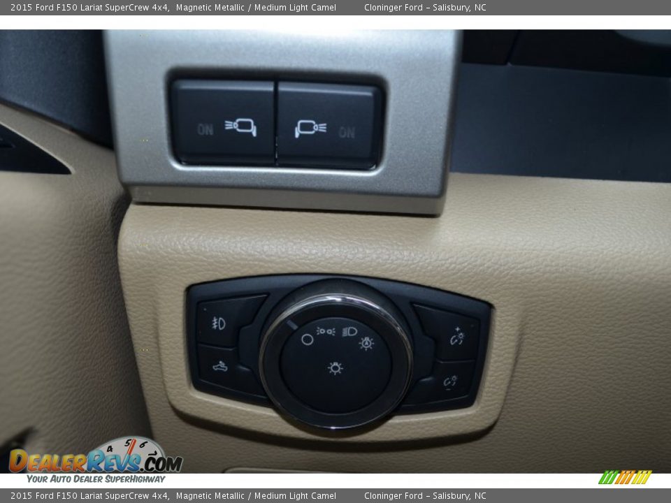 2015 Ford F150 Lariat SuperCrew 4x4 Magnetic Metallic / Medium Light Camel Photo #29