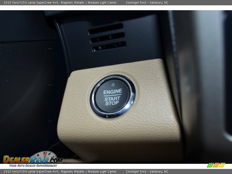 2015 Ford F150 Lariat SuperCrew 4x4 Magnetic Metallic / Medium Light Camel Photo #31