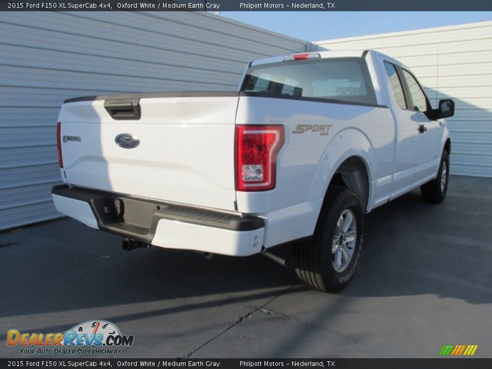 2015 Ford F150 XL SuperCab 4x4 Oxford White / Medium Earth Gray Photo #4