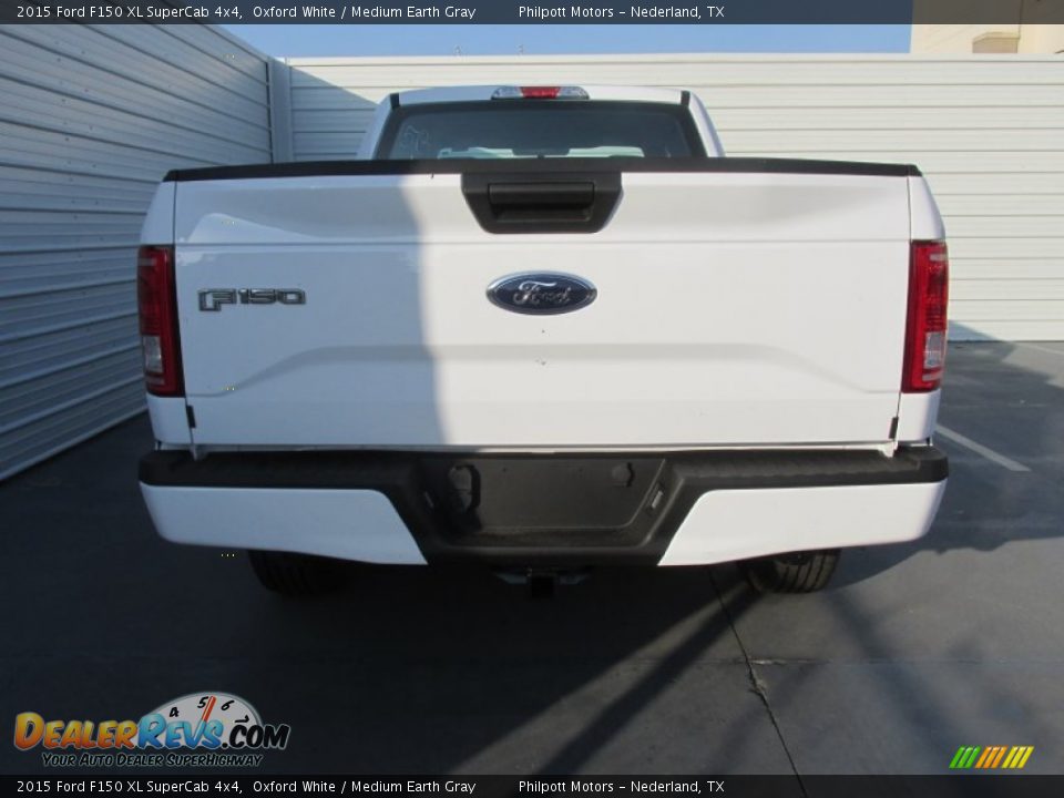 2015 Ford F150 XL SuperCab 4x4 Oxford White / Medium Earth Gray Photo #5