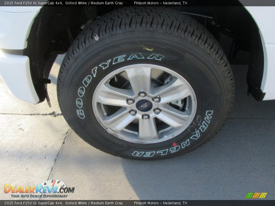 2015 Ford F150 XL SuperCab 4x4 Oxford White / Medium Earth Gray Photo #11