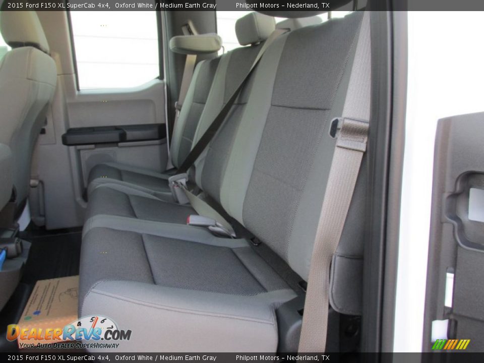 2015 Ford F150 XL SuperCab 4x4 Oxford White / Medium Earth Gray Photo #19
