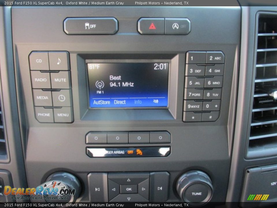 2015 Ford F150 XL SuperCab 4x4 Oxford White / Medium Earth Gray Photo #26