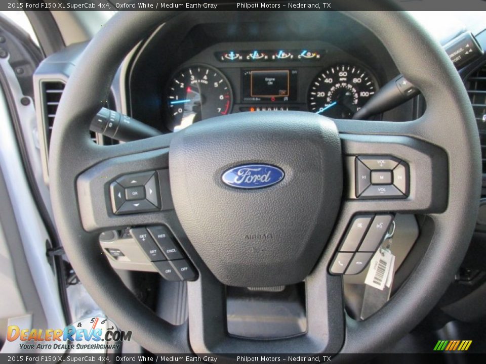 2015 Ford F150 XL SuperCab 4x4 Oxford White / Medium Earth Gray Photo #31