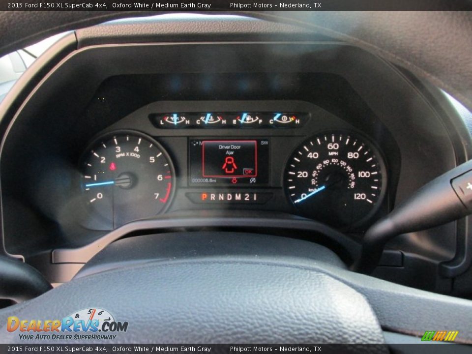 2015 Ford F150 XL SuperCab 4x4 Oxford White / Medium Earth Gray Photo #32